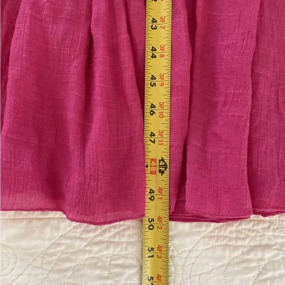 NWT EE:SOME Peasant Tier Dress Pink Sz S Boho Cottagecore Lightweight - Picture 7 of 11